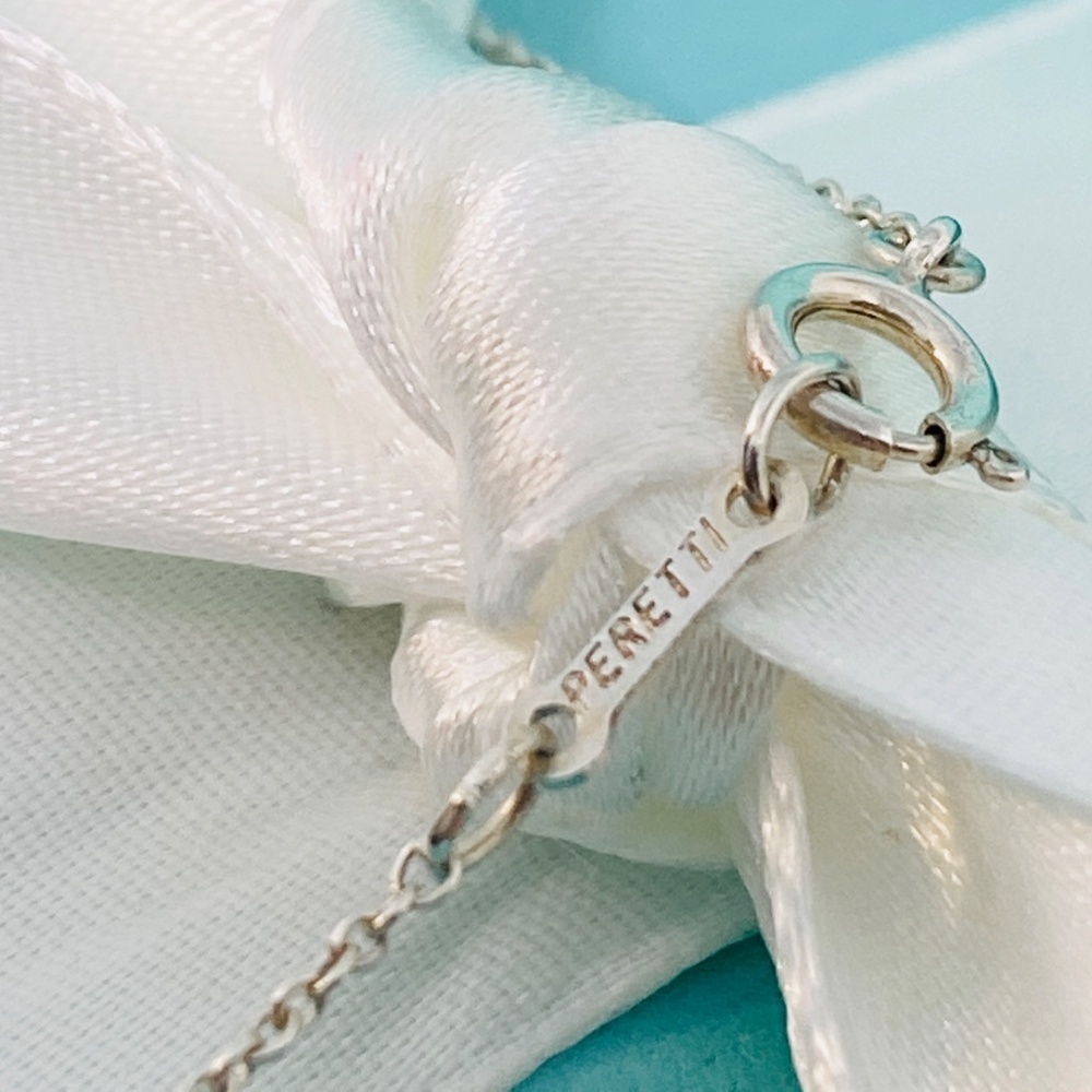 Vintage Tiffany & Co. Elsa Peretti Mini Bean Necklace 11mm Sterling Silver 16” - Picture 5 of 6